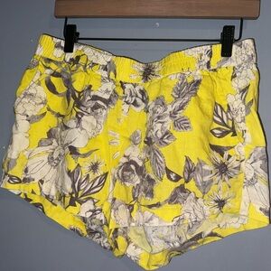 Kut from the Kloth Yellow Floral Shorts